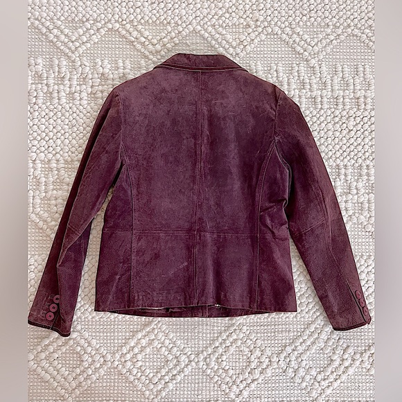 Wilsons Leather Jackets & Coats Wine Colored Leather Blazer Vintage